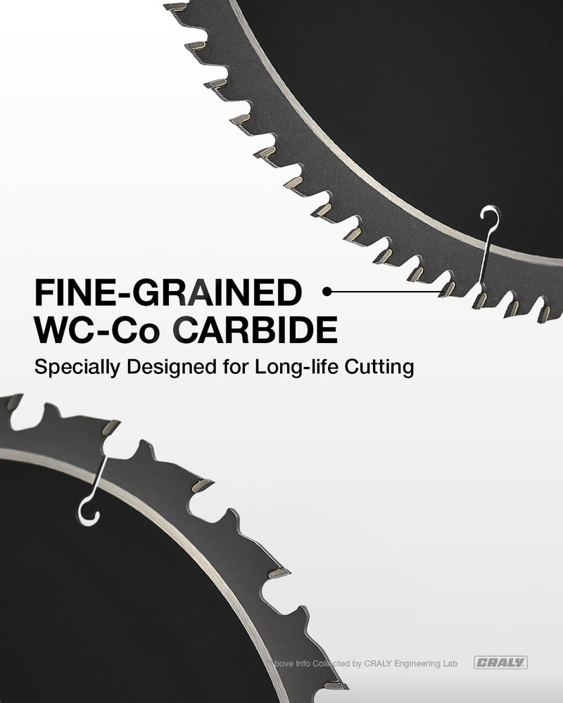 CRALY 12 Inch 40&80 Teeth General Purpose/Fine Finish Wood Cutting Circular Saw Blade, 1 Inch Arbor, for Table Saw & Miter Saw, Carbide Tipped, Thin Kerf, for Cutting Plywood, MDF, OSB, Laminated - Image 4
